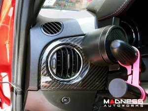 FIAT 500 Custom Dashboard - Carbon Fiber - Italian Flag w/ Black Scorpion 